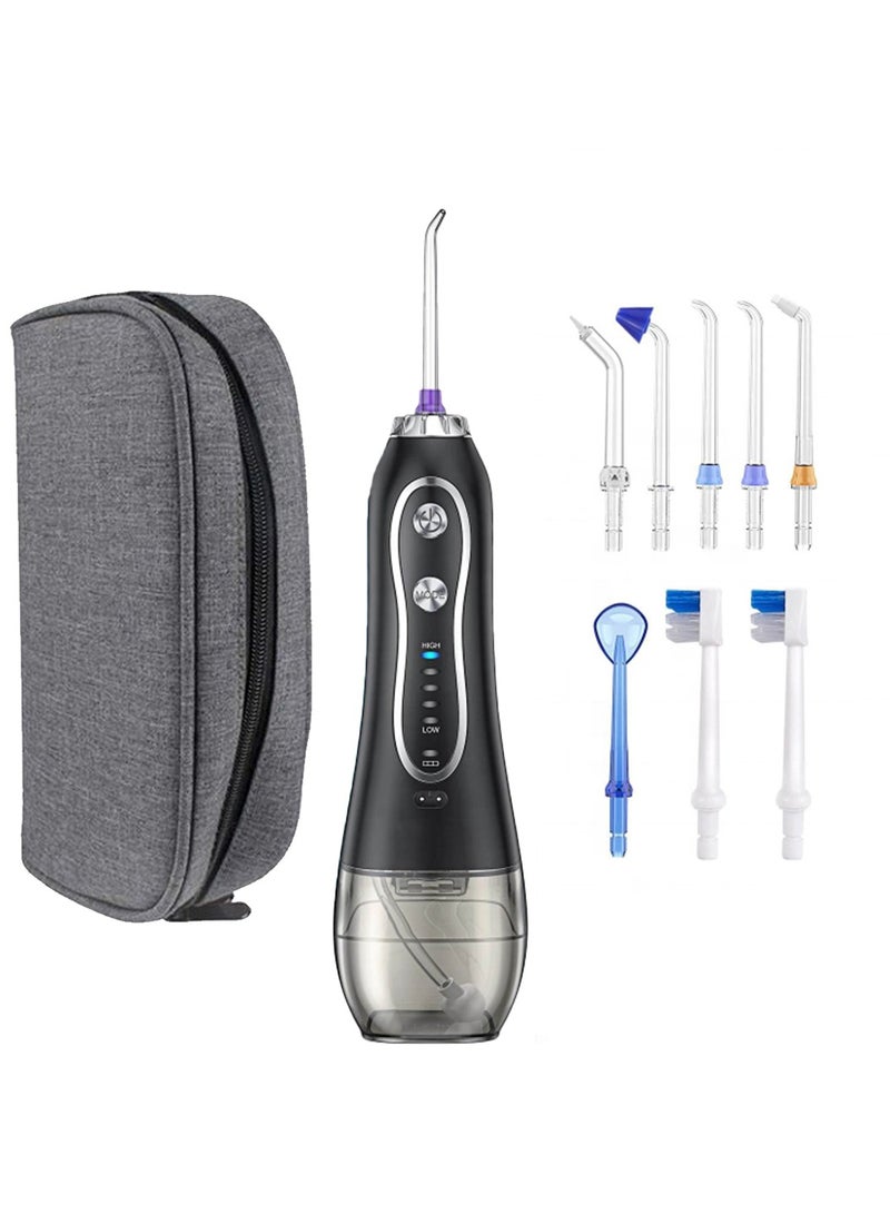 جهاز خيط الأسنان المائي الاحترافي من "إيليت سيريس" - منظف فموي للنتظيف العميق 360 درجة مع 7 فوهات احترافية وحقيبة سفر - مقاوم للماء IPX7 - النظام المتكامل لنظافة وصحة الفم - Image 1